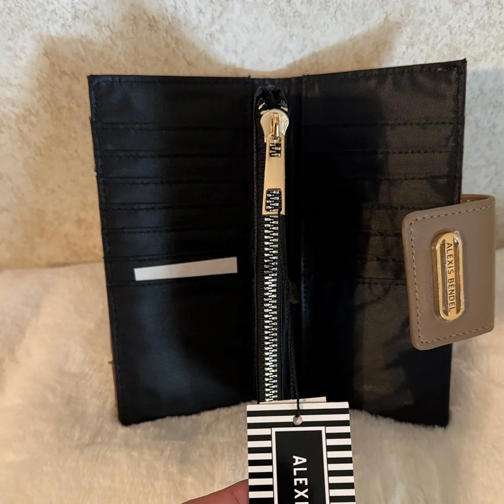 Alexis Bendel Taupe Studded Wallet